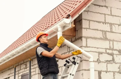 Pose et remplacement de gouttières à Cortambert
